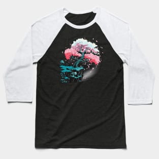 Colorful Sakura Tree #4 (Retro style) Baseball T-Shirt